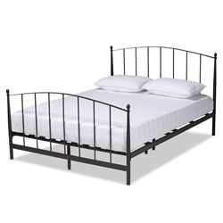 Baxton Studio Lana Modern and Contemporary Black Finished Metal Full Size Platform Bed